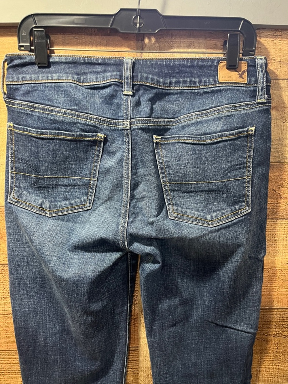 American Eagle Blue Straight Super Stretch Women's Jeans size 10 - Picture 5 of 10